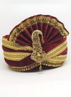 Maroon And Gold Lace Safa Vol 3 Velvet With Less Wedding Wear Mens Collection SAFA 43